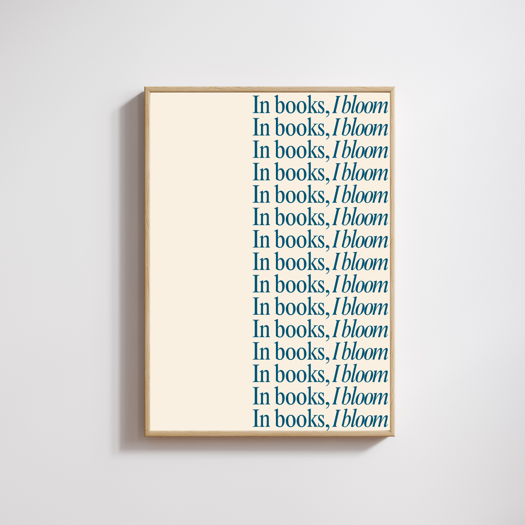 In books, I bloom