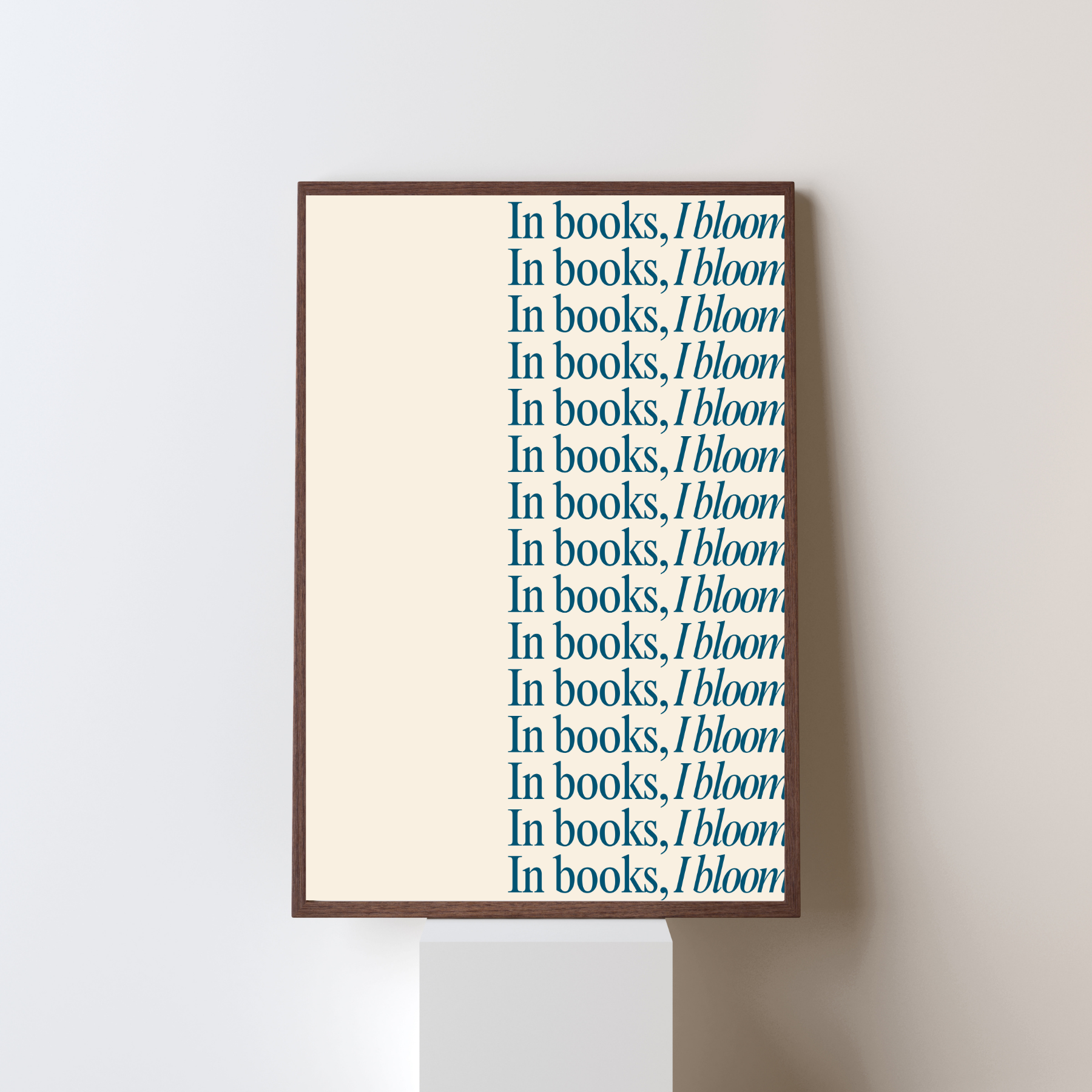 In books, I bloom