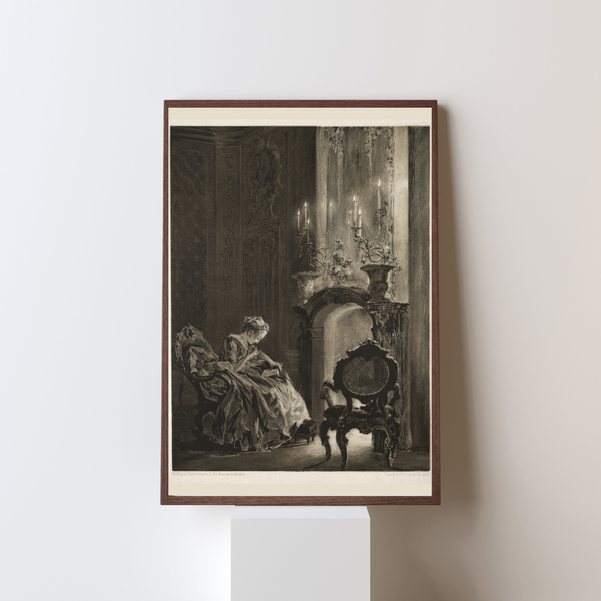 Woman Reading at the Fireside